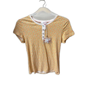 NWT Matilda Jane 435 Teen Girl Yellow Floral Top Size 14